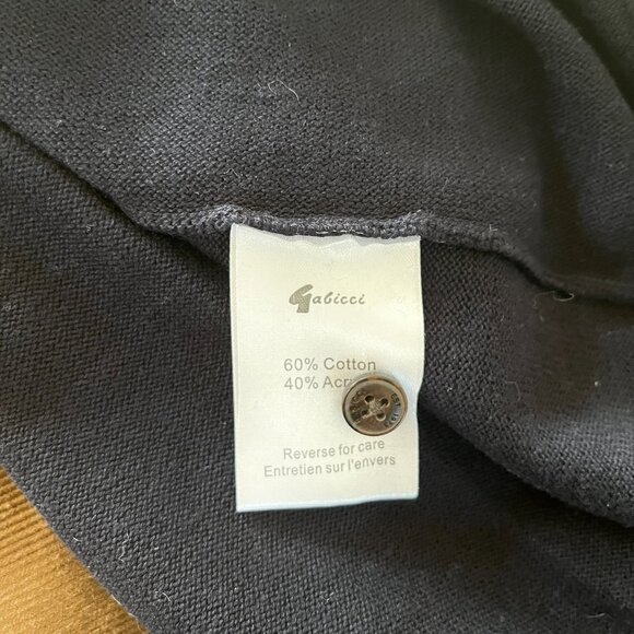 GABICCI Navy Mod Ska Knit Polo Shirt w/ White Stripes sz: Medium - Picture 5 of 5